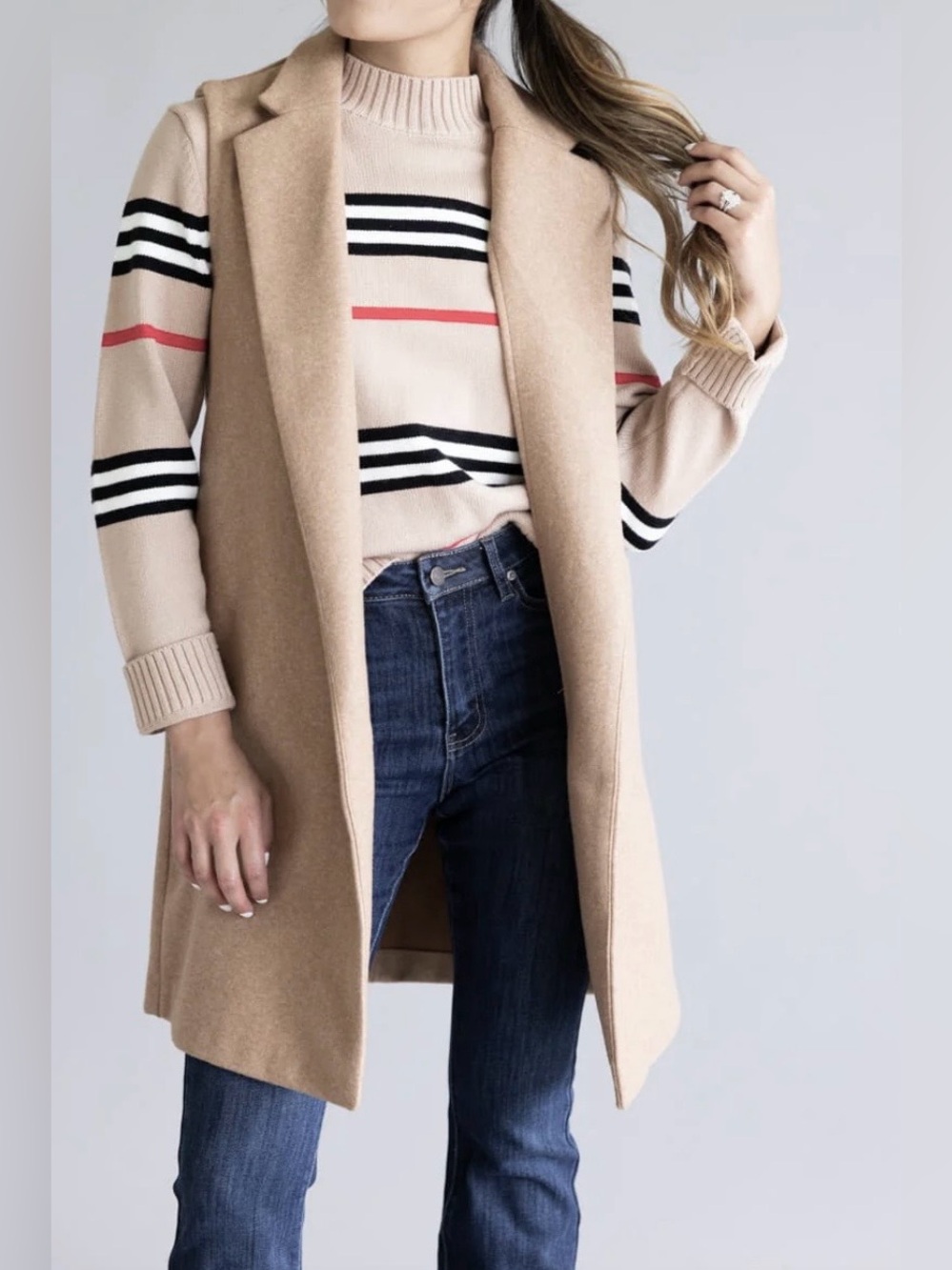 Love Tree Long Line Vest for Women in Camel Faux wool Women’s M NWT Tan Modern